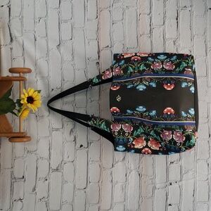 Nanette Lepore Athena black floral bag